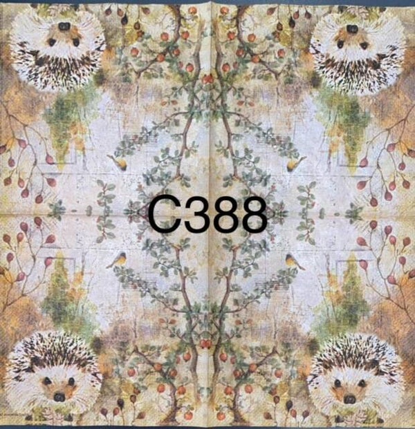 Fall (C388) - Hedgehog with Acorns