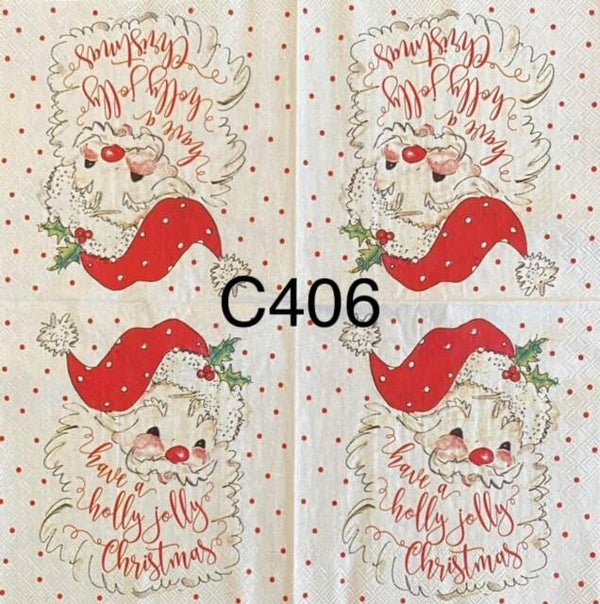 Christmas (C406) - Have a Holly Jolly Christmas Santa Face