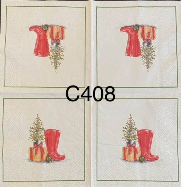 Christmas (C408) - Boots, Gift and Tree