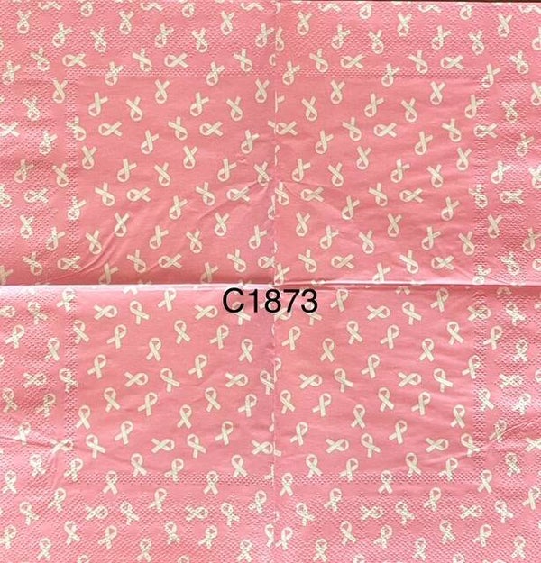 Cancer (C1873) - White Ribbon Wallpaper on Pink Background