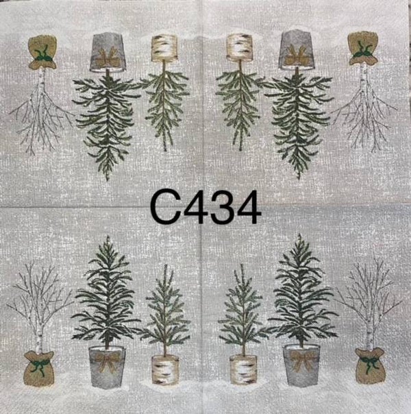 Christmas (C434) - Charlie Brown Trees in Pots