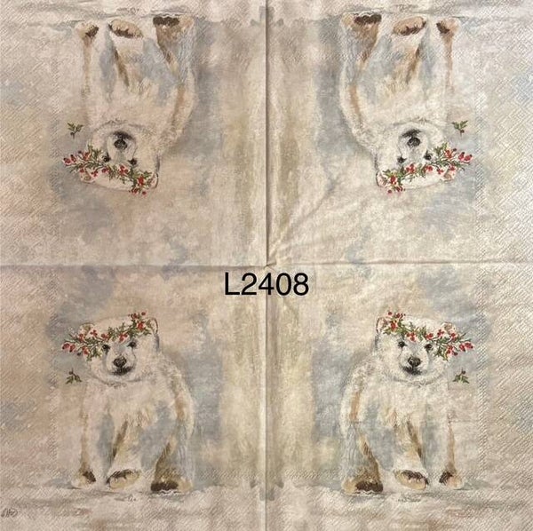Winter (L2408) -  Polar Bear with Flower Headpiece