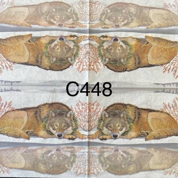 Animals (C448/677) - Wolf and Reflection