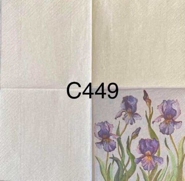 Flowers (C449) - Purple with Yellow Middle