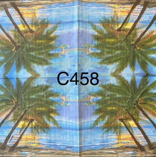 Beach (C458) - Two Palm Trees on the Beach