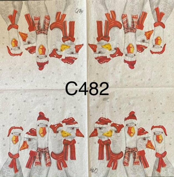 Christmas (C482) - Geese with Caps