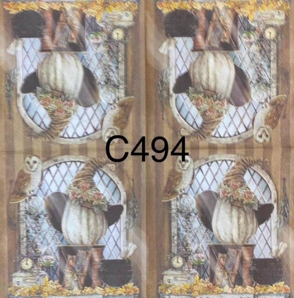 Halloween (C494) - Pumpkins Sitting on Crate of Books