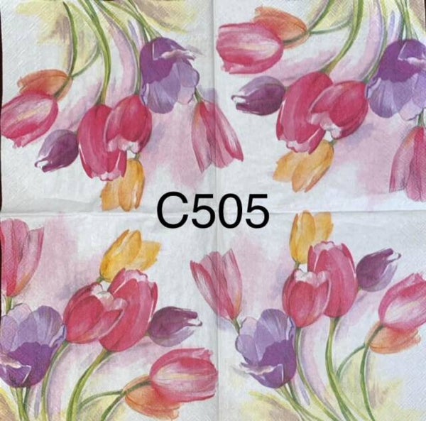 Flowers (C505) - Tulips Multi Colors
