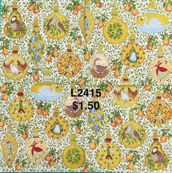 Christmas (L2415) - 12 Days of Christmas Ornaments