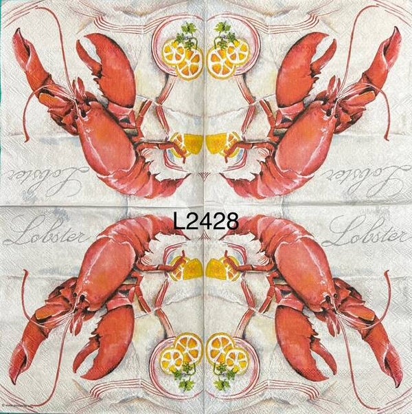 Beach (L2428) - Large Red Lobster with Lemon Slices