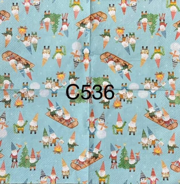 Gnomes (C536) - Christmas Gnomes Playing