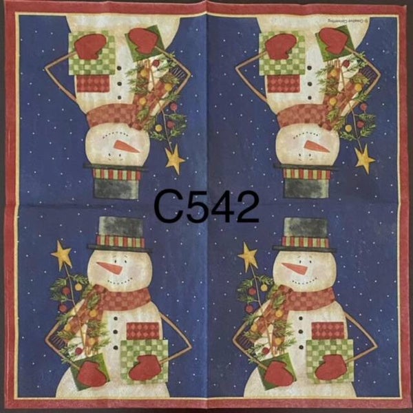 Christmas (C542) - Snowman Holding Gifts