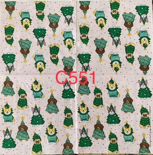 Dogs (C551) - Dog Trees - Christmas