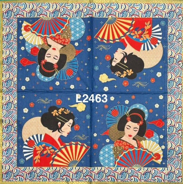 Oriental (L2463) - Oriental Woman Holding Fan