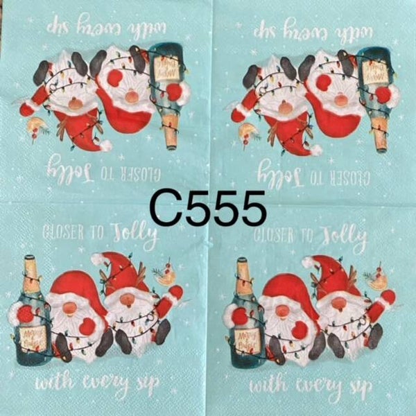 Gnomes (C555) - Gnomes "Closer to Jolly with Every Sip"