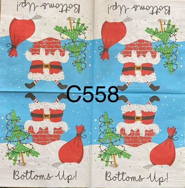 Christmas (C558) - Santa Stuck in Chimney "Bottoms Up"