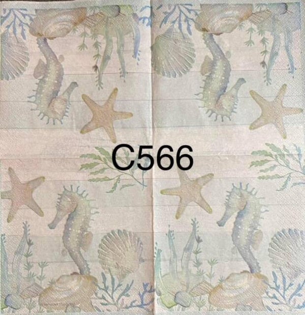 Beach (C566) - Starfish, Seahorse and Shells