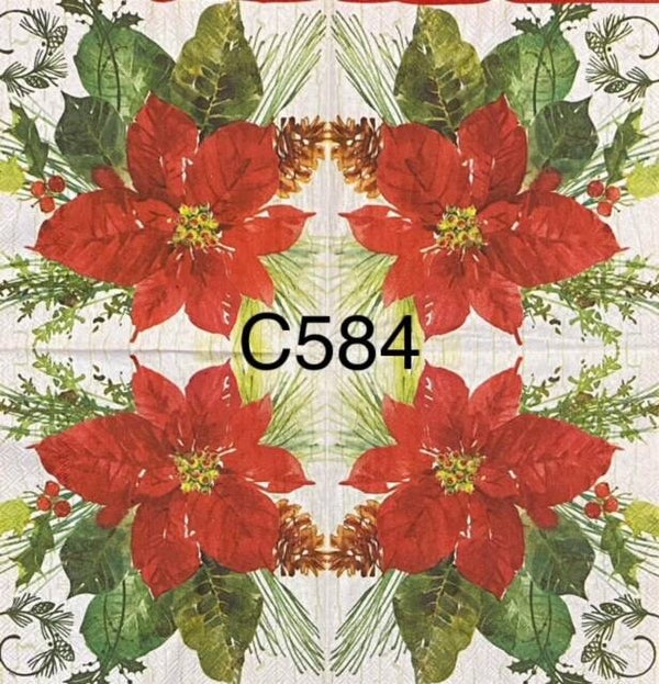 Christmas (C584) - Poinsetta Flower