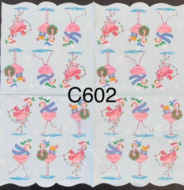 Flamingos (C602) - Holiday Flamingos
