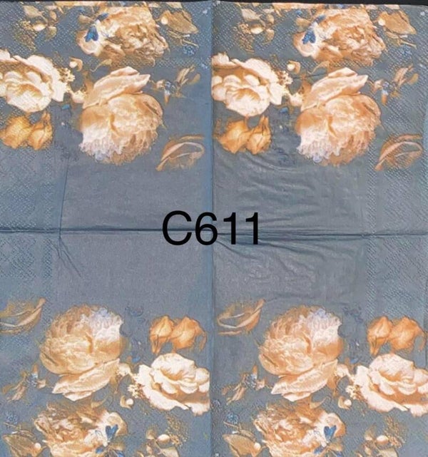 Flowers (C611) - Gold and White Flowers