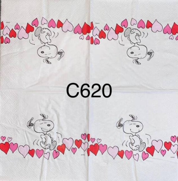 Snoopy (C620) - Snoopy Running on Hearts - Valentines
