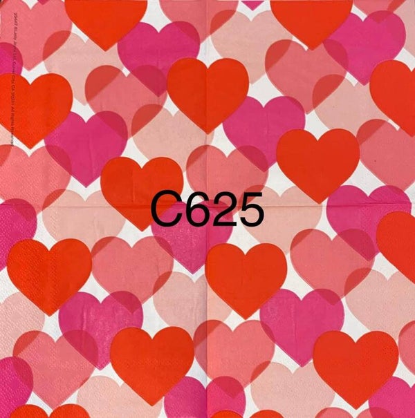 Valentines (C625) - Large Hearts Wallpaper