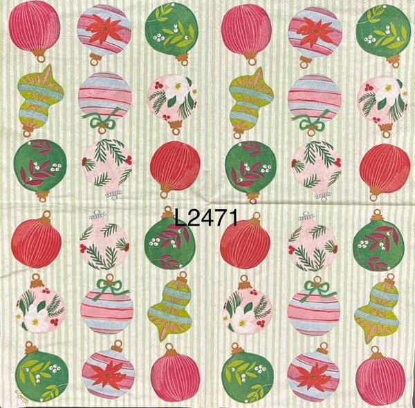Christmas (L2471) - Nine Ornaments with Different Designs
