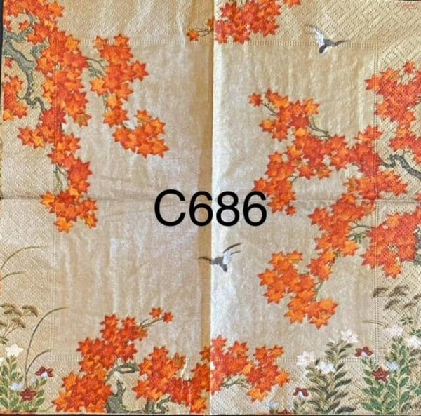 Flowers (C686) - Small Orange Flowers