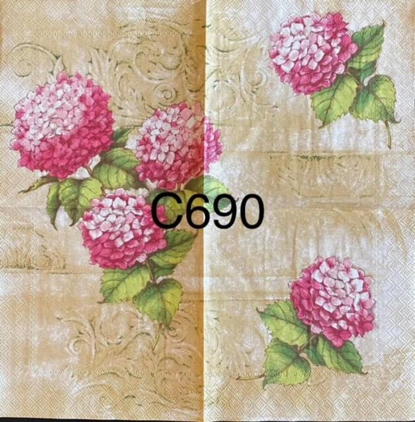 Flowers (C690) - Pink Hydrangeas