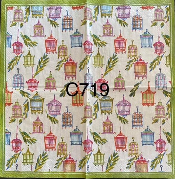 Design (C719) - Bird Houses Wallpaper