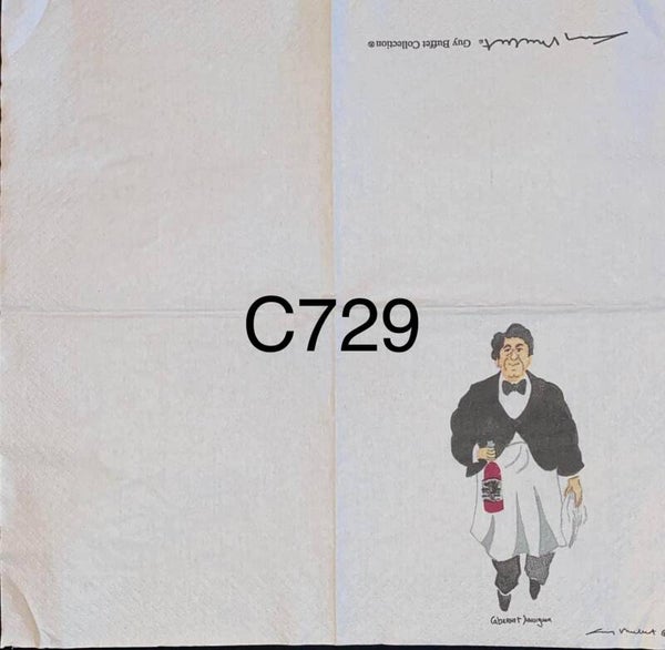 People (C729) - Maitre D Holding Wine Bottle and Towel