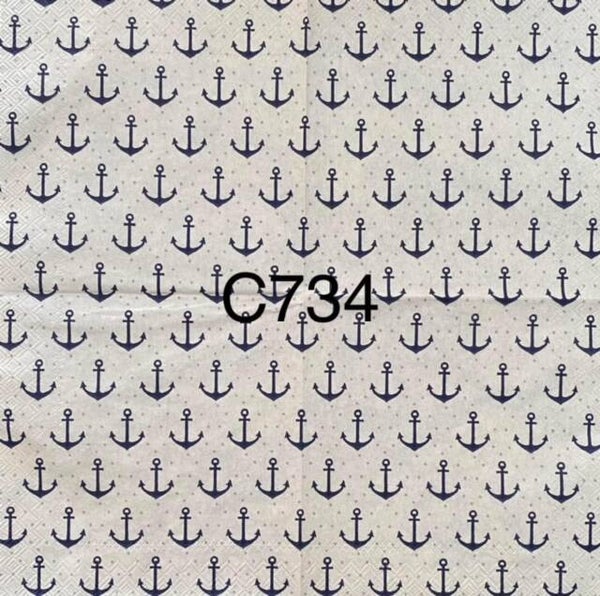 Beach (C734) - Anchors Wallpaper