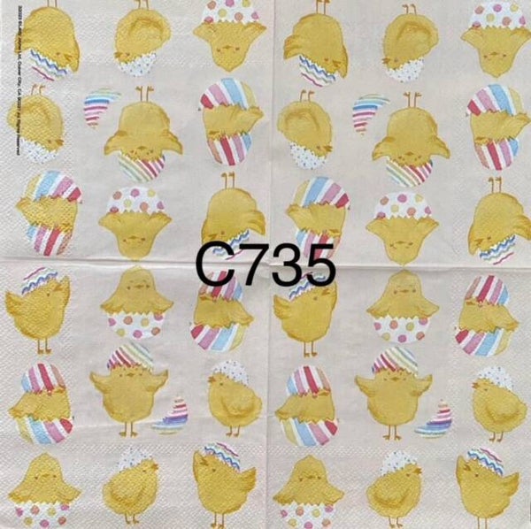 Easter (C735) - Baby Chicks with Eggs