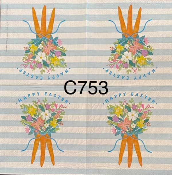 Easter (C753) - Happy Easter Carrot and Flower Bouquet