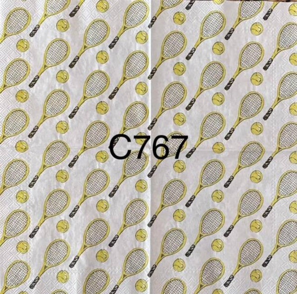 Sports (C767) - Tennis Rackets and Balls Wallpaper