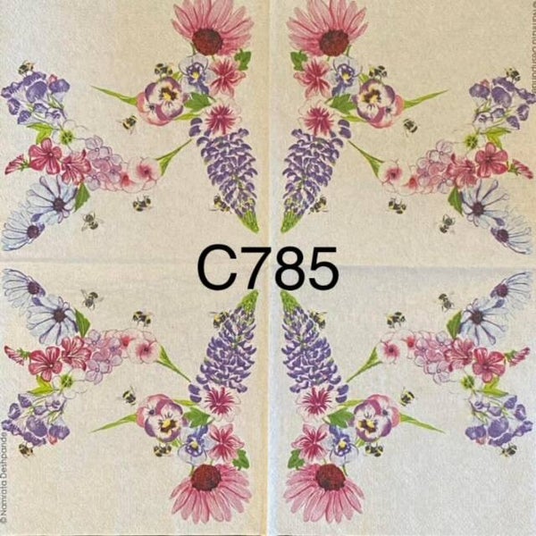 Birds (C785) - Hummingbirds Made Out of Flowers