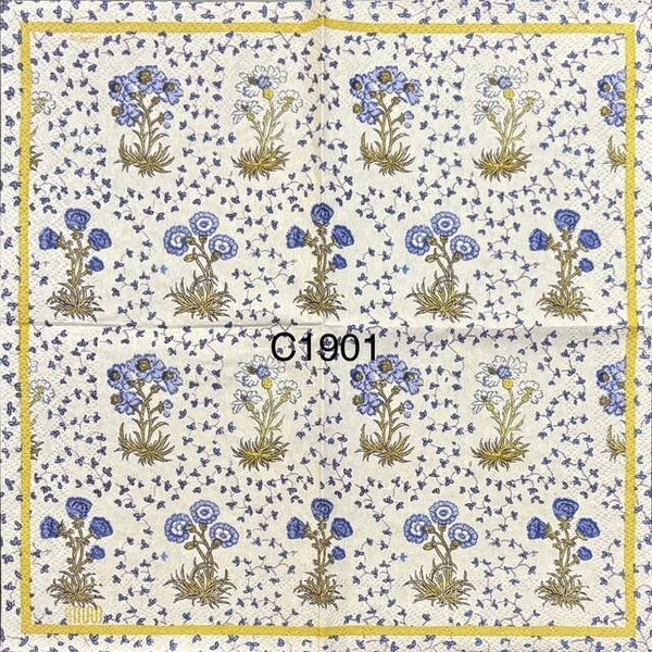 Flowers (C1901) - Blue and White Flowers