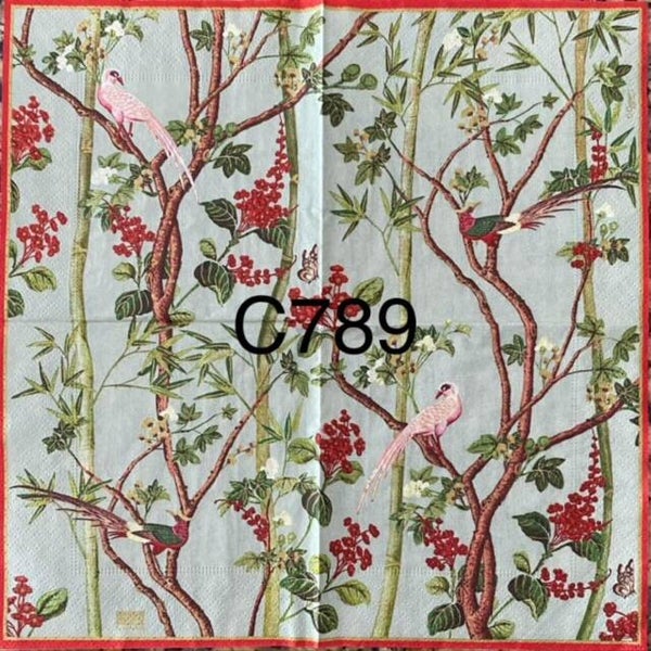 Birds (C789) - Pheasants on Branches