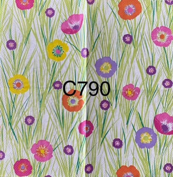 Flowers (C790) - Poppies in Tall Grass