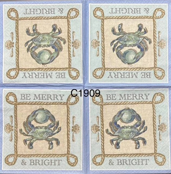 Christmas (C1909) - Be Merry & Bright Crab