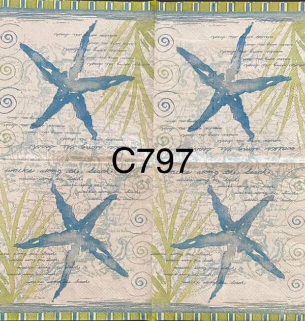 Beach (C797) - Starfish with Algea