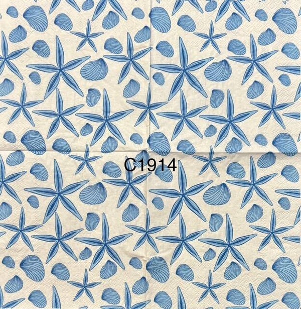 Beach (C1914) - Starfish and Shells Wallpaper