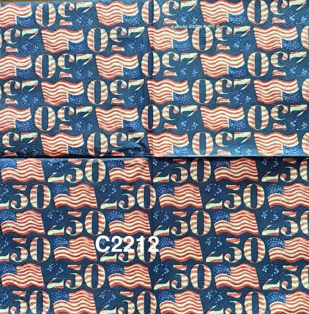 4th of July (C2212) - 250th Anniversary American Flag Background