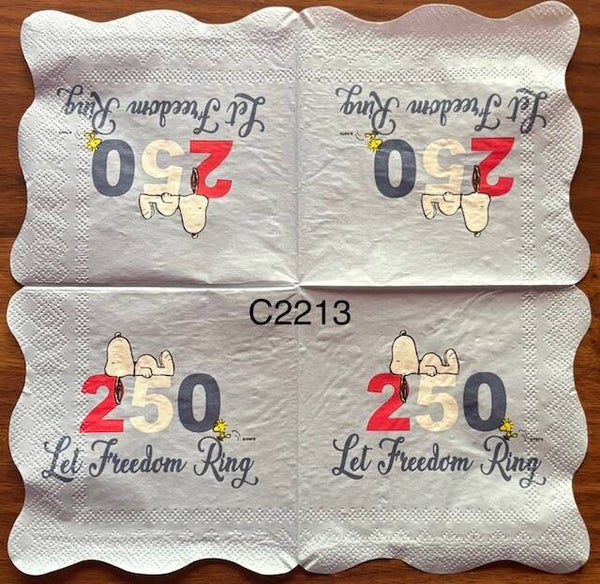 4th of July (C2213) - Snoopy "250 - Let Freedom Ring"