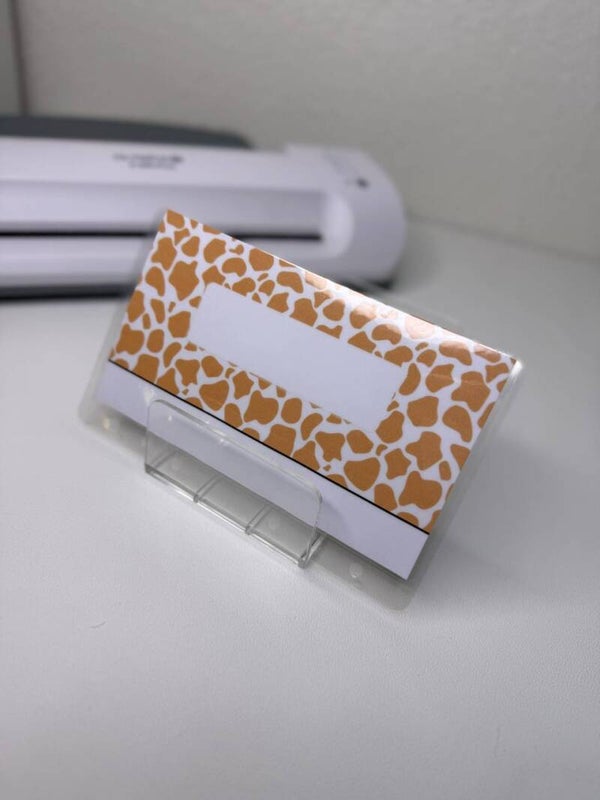 Budgetumschlag A6 – Cow Print Design (Beige)