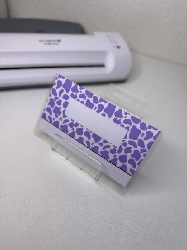 Budgetumschlag A6 – Cow Print Design (Lila)