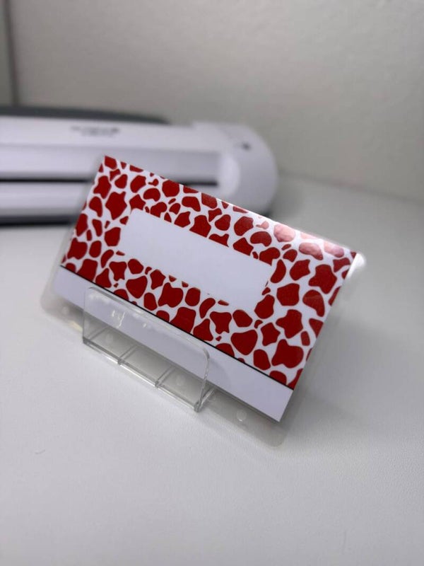Budgetumschlag A6 – Cow Print Design (Rot)