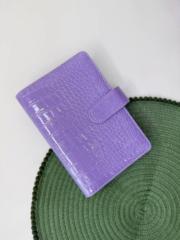 Budget Binder A6 – Lila mit Krokodilprägung