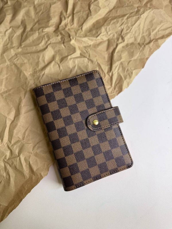 A6 Budget Binder Braun im Karomuster