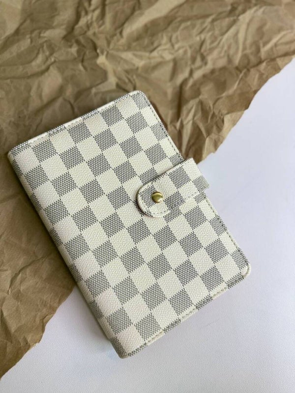 A6 Budget Binder  Weiss im Karomuster